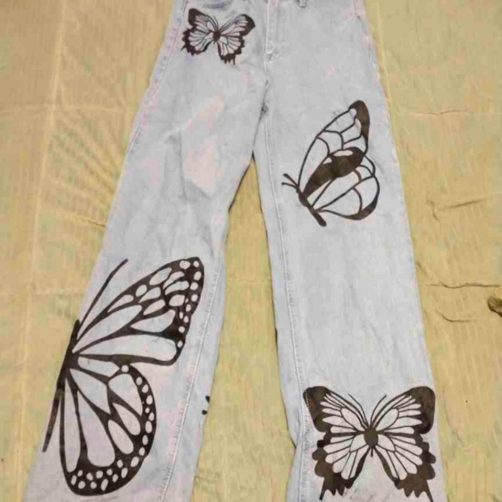 Butterfly boho jeans!!